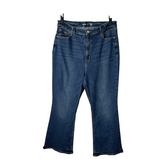 Old Navy Jeans Size 16 Higher High Rise Flare Secret Smooth Pockets High Waisted - Picture 1 of 12